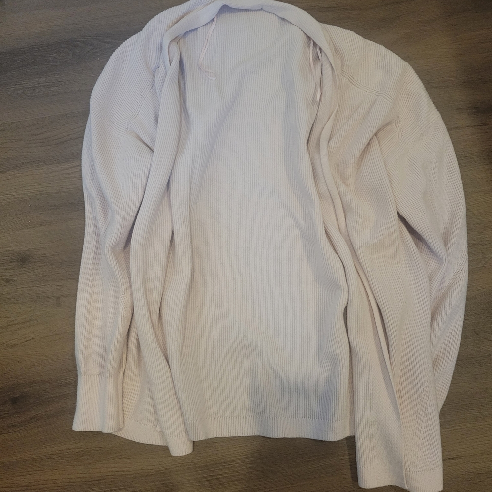 Lululemon Light Pink Ribbed Cardigan